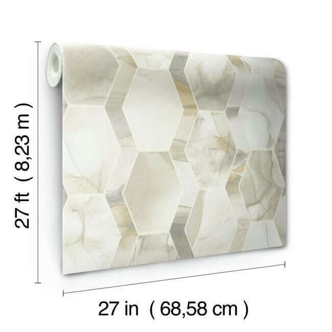 earthbound-cream-grey-wallpaper-york-wallcoverings-os4285 - York Wallcoverings Wallpaper