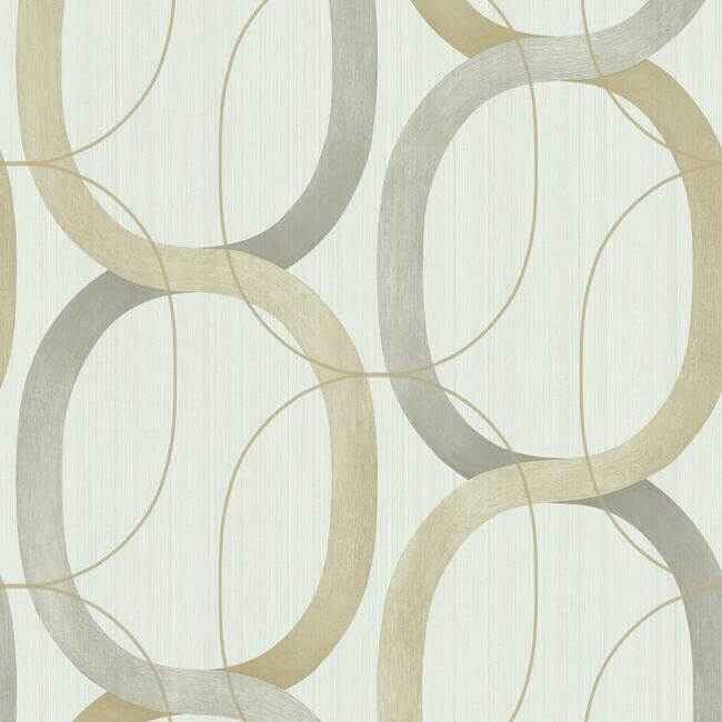 Interlock Dark Taupe Wallpaper - York Wallcoverings - OS4212 - York Wallcoverings Wallpaper