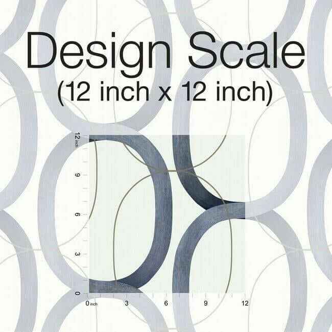 Interlock Navy Wallpaper - York Wallcoverings - OS4215 - York Wallcoverings Wallpaper