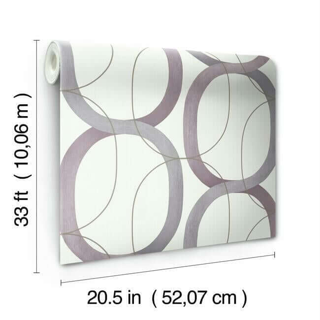 interlock-plum-wallpaper-york-wallcoverings-os4216 - York Wallpaper Wallpaper