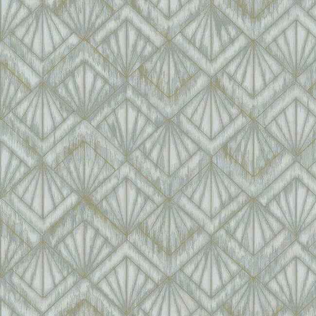 Modern Shell Blue & Grey Wallpaper - York Wallcoverings - OS4274 - York Wallcoverings Wallpaper