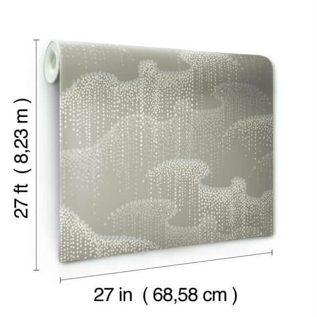 moonlight-pearls-taupe-wallpaper-york-wallcoverings-os4262 - York Wallpaper Wallpaper