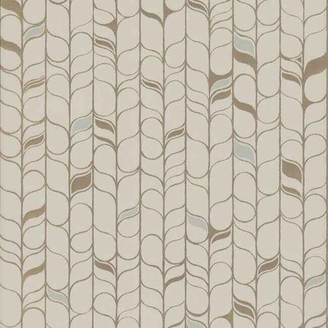 Perfect Petals Beige & Gold Wallpaper - York Wallcoverings - OS4206