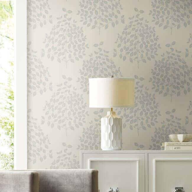 tender-cream-silver-wallpaper-york-wallcoverings-os4251 - York Wallpaper Wallpaper