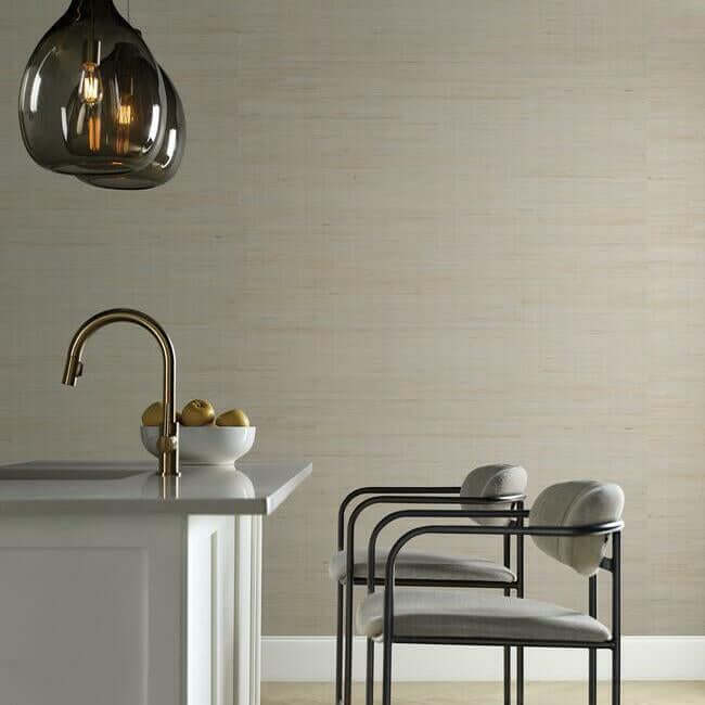 jute-silver-beige-metallic-wallpaper-york-wallcoverings-os4321 - York Wallpaper Wallpaper