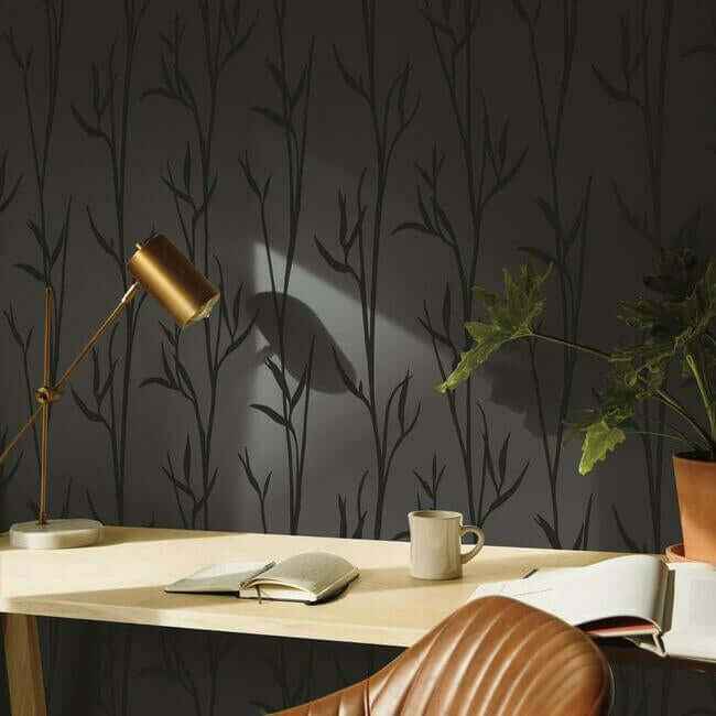 Matcha Black Wallpaper - York Wallcoverings - DA3511N - York Wallcoverings Wallpaper
