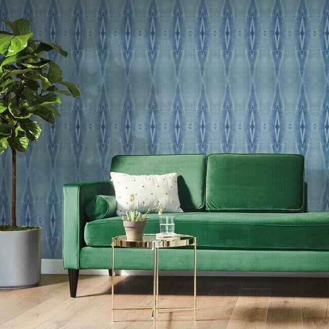Origin Blue Wallpaper - York Wallcoverings - DA3563N - York Wallcoverings Wallpaper