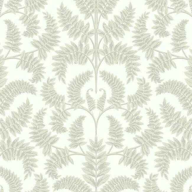 Royal Fern Damask Beige Wallpaper - York Wallcoverings - DM4963