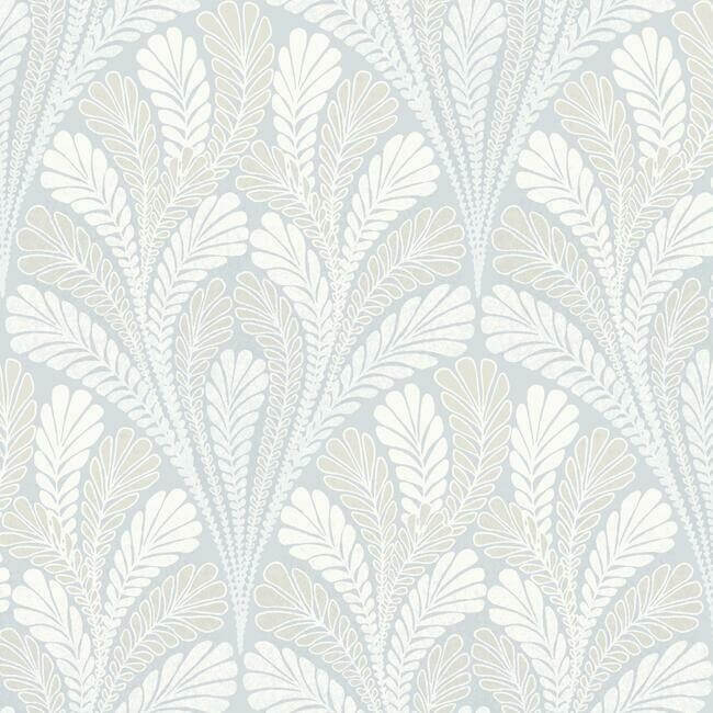 shell-damask-blue-wallpaper-york-wallcoverings-dm5021 - York Wallpaper Wallpaper