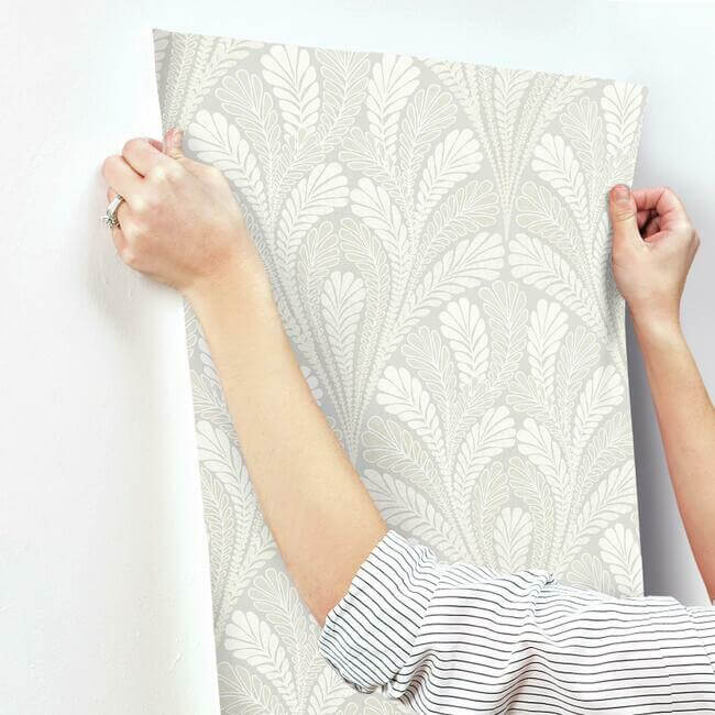 shell-damask-grey-wallpaper-york-wallcoverings-dm5022 - York Wallpaper Wallpaper