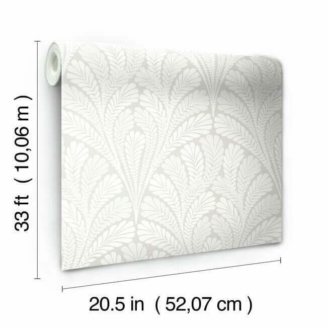 shell-damask-neutral-pearl-wallpaper-york-wallcoverings-bw3952 - York Wallcoverings Wallpaper