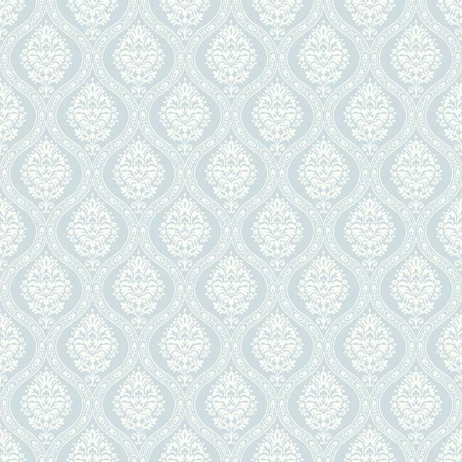 petite-ogee-blue-wallpaper-york-wallcoverings-dm5026 - York Wallpaper Wallpaper