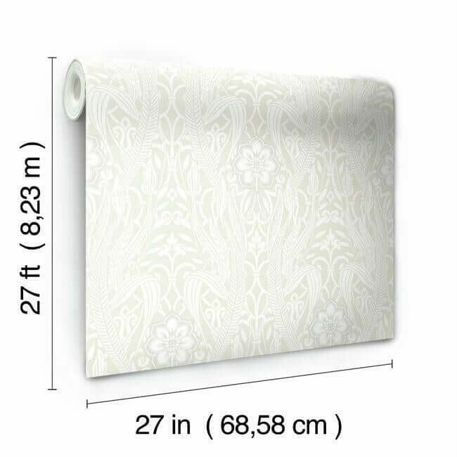 gatsby-damask-wallpaper-beige-york-wallcoverings-dm4993 - York Wallcoverings Wallpaper