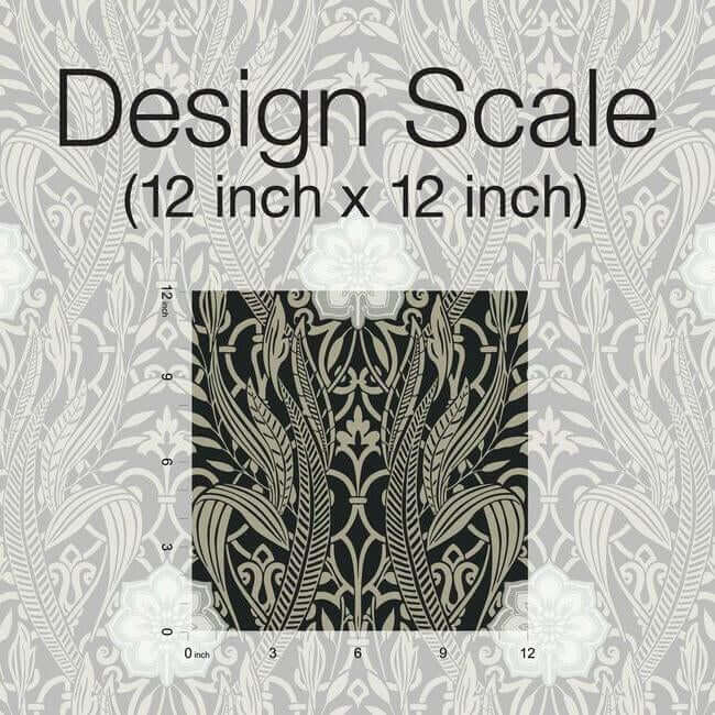 gatsby-damask-wallpaper-black-york-wallcoverings-dm4995 - York Wallcoverings Wallpaper