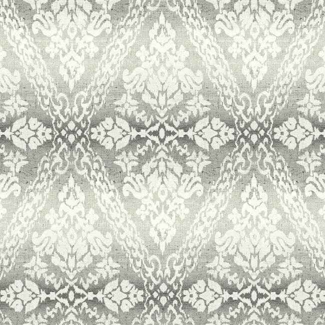 Tudor Diamond Damask Black Wallpaper - York Wallcoverings - DM4931