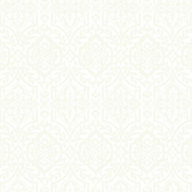 cathedral-damask-wallpaper-white-york-wallcoverings-dm5032 - York Wallcoverings Wallpaper