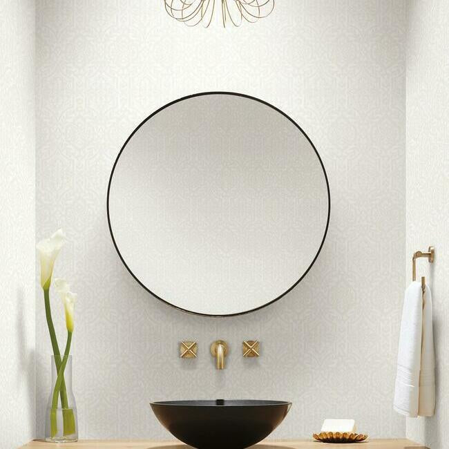 cathedral-damask-wallpaper-white-york-wallcoverings-dm5032 - York Wallcoverings Wallpaper