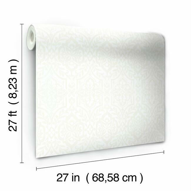 cathedral-damask-wallpaper-white-york-wallcoverings-dm5032 - York Wallcoverings Wallpaper