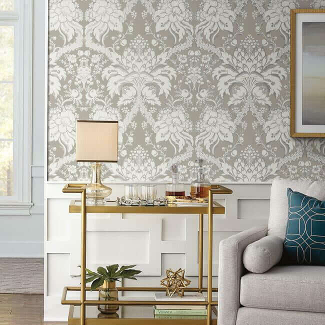 french-artichoke-dam-beige-wallpaper-york-wallcoverings-dm4952 - York Wallpaper Wallpaper
