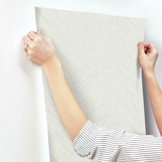 chevron-white-metallic-wallpaper-york-wallcoverings-bo6601 - York Wallpaper Wallpaper