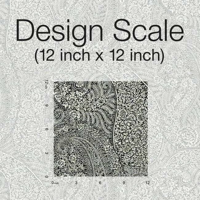 kashmir-dreams-paisley-wallpaper-black-york-wallcoverings-bo6654 - York Wallcoverings Wallpaper