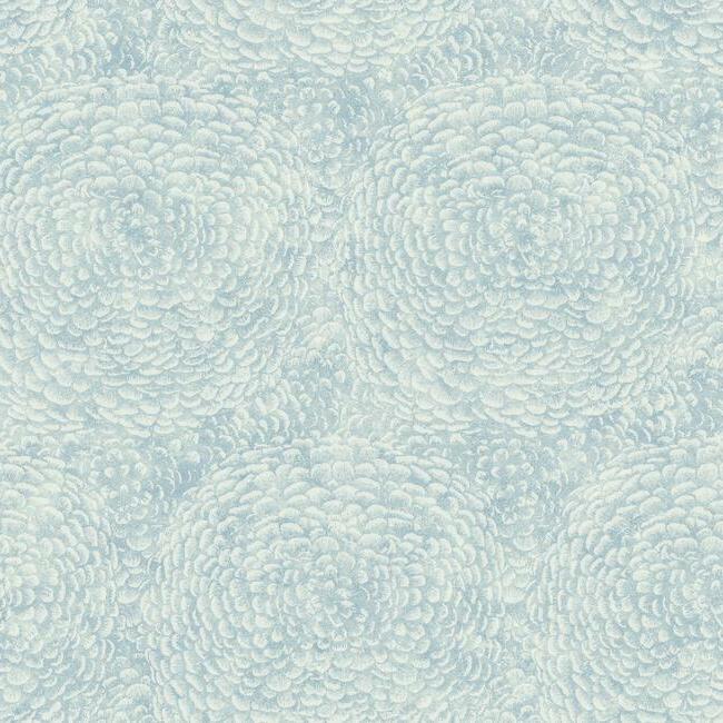 floret-wallpaper-blue-york-wallcoverings-bo6754 - York Wallcoverings Wallpaper