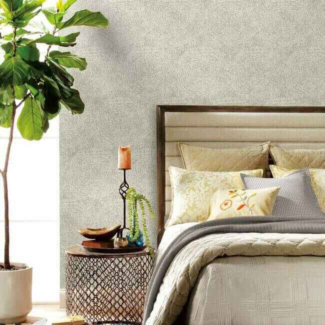 Floret Off White Wallpaper - York Wallcoverings - BO6753 - York Wallcoverings Wallpaper