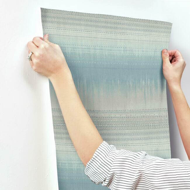 desert-textile-wallpaper-blue-york-wallcoverings-bo6625 - York Wallcoverings Wallpaper