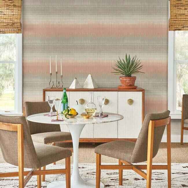 Desert Textile Pink Wallpaper - York Wallcoverings - BO6621 - York Wallcoverings Wallpaper
