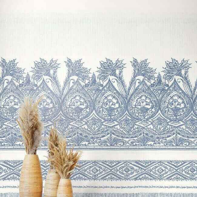 Henna Blue Wall Mural - York Wallcoverings - BO6741M - York Wallcoverings Wallpaper