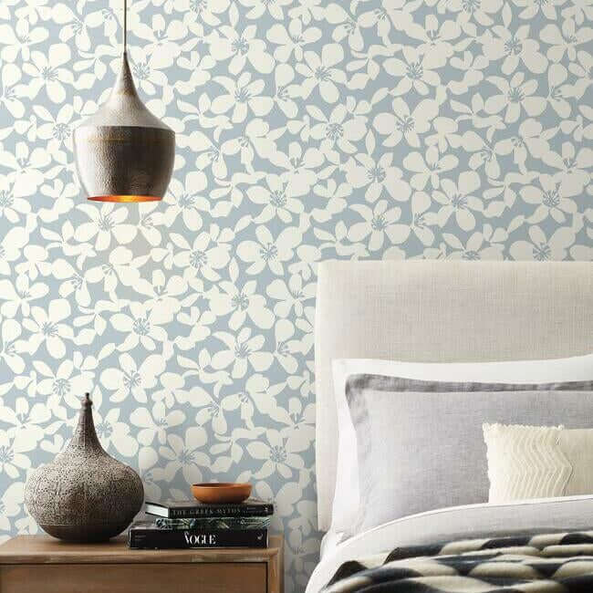 free-spirit-blue-wallpaper-york-wallcoverings-bo6684 - York Wallcoverings Wallpaper
