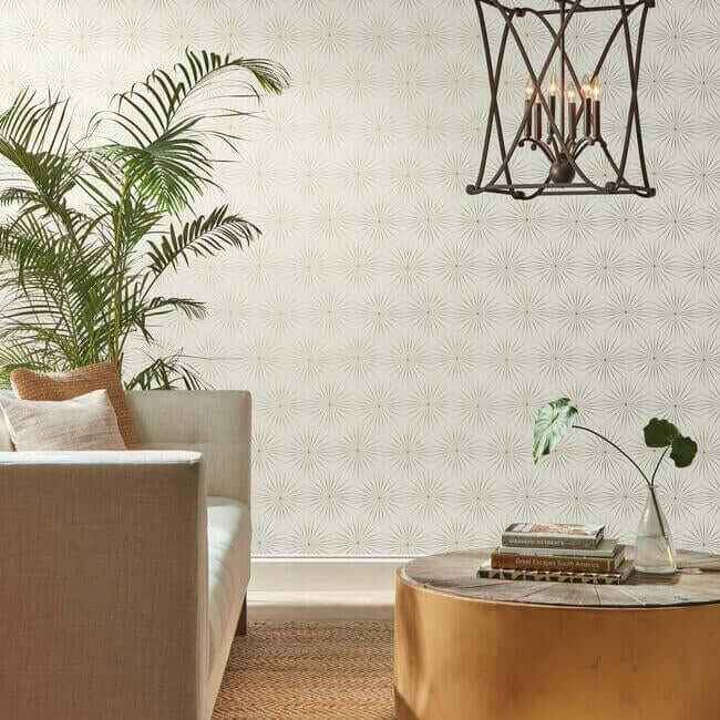 Starlight White & Silver Wallpaper - York Wallcoverings - BO6692 - York Wallcoverings Wallpaper