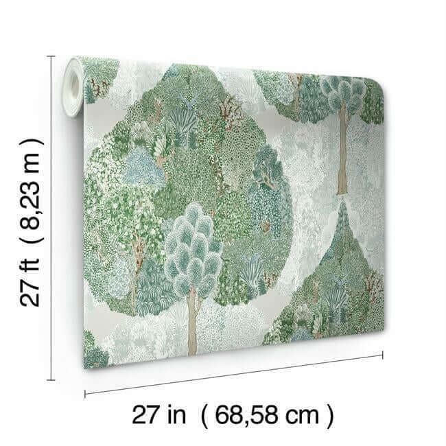 mystic-forest-wallpaper-greenteal-york-wallcoverings-bo6701 - York Wallcoverings Wallpaper