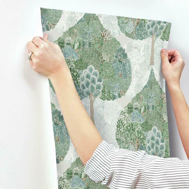 mystic-forest-wallpaper-greenteal-york-wallcoverings-bo6701 - York Wallcoverings Wallpaper