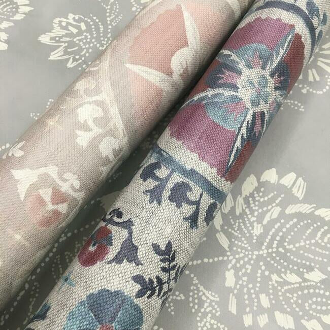 fleurus-wallpaper-redblue-york-wallcoverings-ch1430 - York Wallcoverings Wallpaper