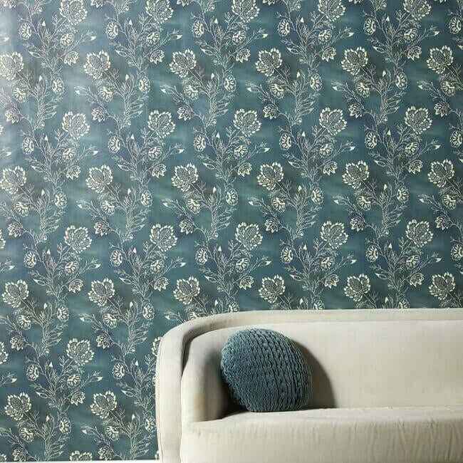 Barbier Blue Wallpaper - York Wallcoverings - CH1426 - York Wallcoverings Wallpaper
