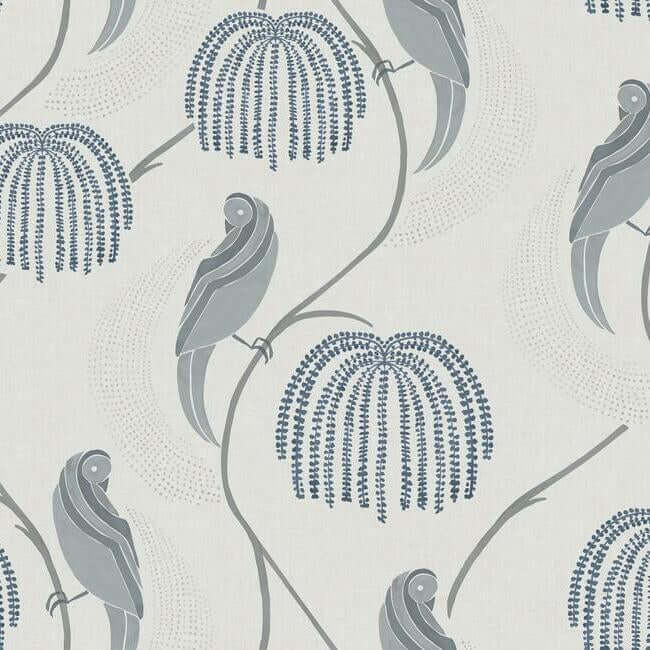 blaise-blue-grey-wallpaper-york-wallcoverings-ch1435 - York Wallcoverings Wallpaper