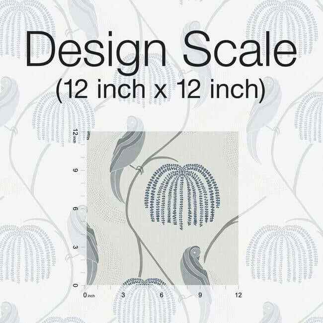 Blaise Blue & Grey Wallpaper - York Wallcoverings - CH1435 - York Wallcoverings Wallpaper