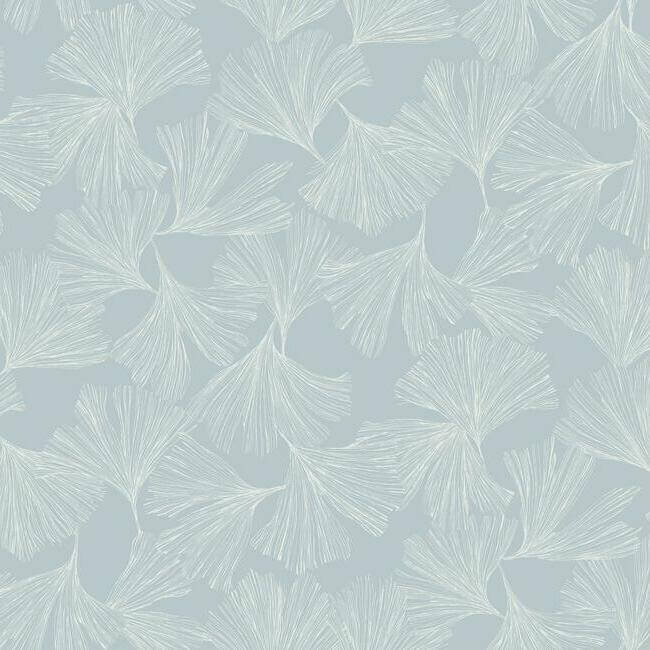 gingko-toss-blue-wallpaper-york-wallcoverings-dd3743 - York Wallcoverings Wallpaper