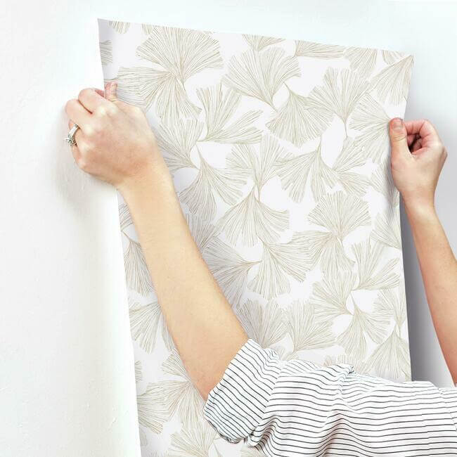 gingko-toss-gold-wallpaper-york-wallcoverings-dd3741 - York Wallcoverings Wallpaper
