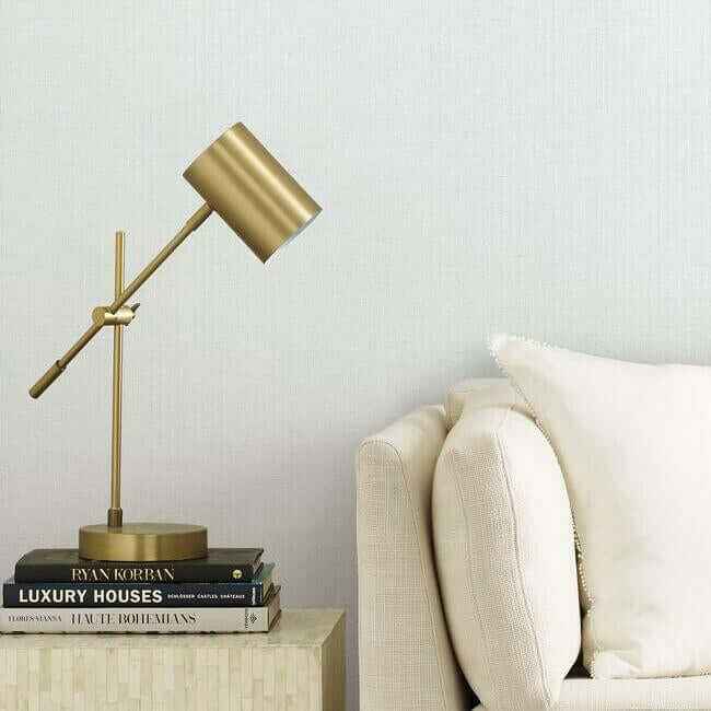 Gossamer Woven White Wallpaper - York Wallcoverings - DD3771