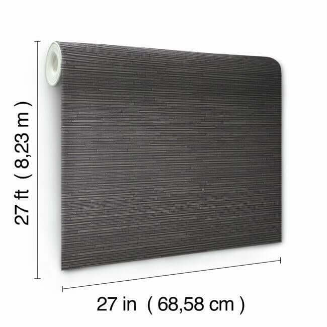 ribbon-bamboo-black-silver-metallic-wallpaper-york-wallcoverings-dd3835 - York Wallpaper Wallpaper