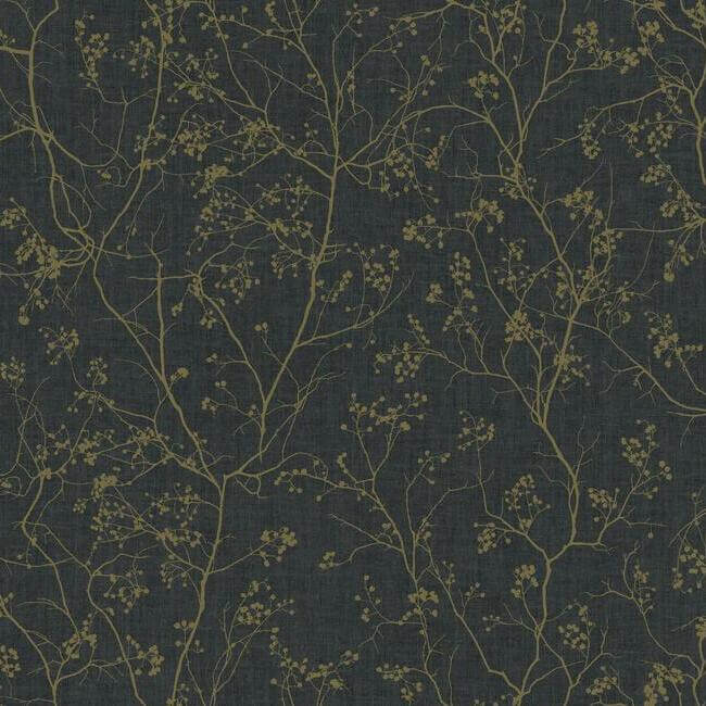 luminous-branches-black-gold-wallpaper-york-wallcoverings-dd3811 - York Wallcoverings Wallpaper