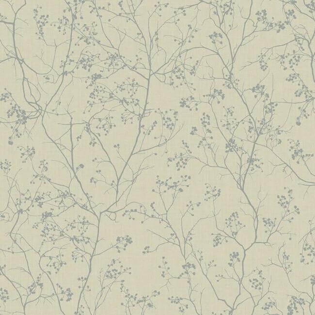 luminous-branches-taupe-silver-wallpaper-york-wallcoverings-dd3815 - York Wallpaper Wallpaper