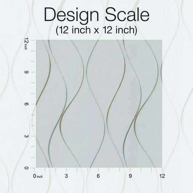 Wavy Stripe Light Blue Wallpaper - York Wallcoverings - DD3701 - York Wallcoverings Wallpaper