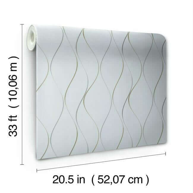 wavy-stripe-light-blue-wallpaper-york-wallcoverings-dd3701 - York Wallcoverings Wallpaper