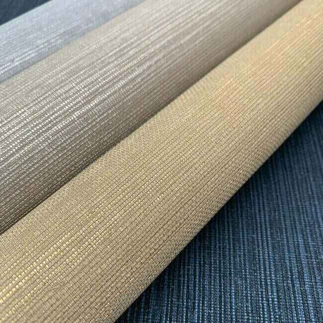Shining Sisal Grasscloth Tan Metallic Wallpaper - York Wallcoverings - Y6200906
