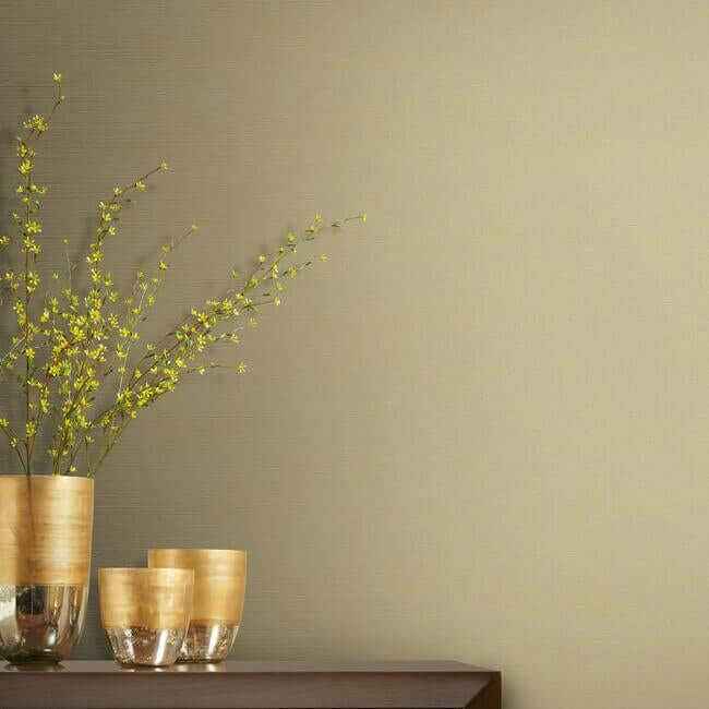 Shining Sisal Grasscloth Tan Metallic Wallpaper - York Wallcoverings - Y6200906 - York Wallcoverings Wallpaper