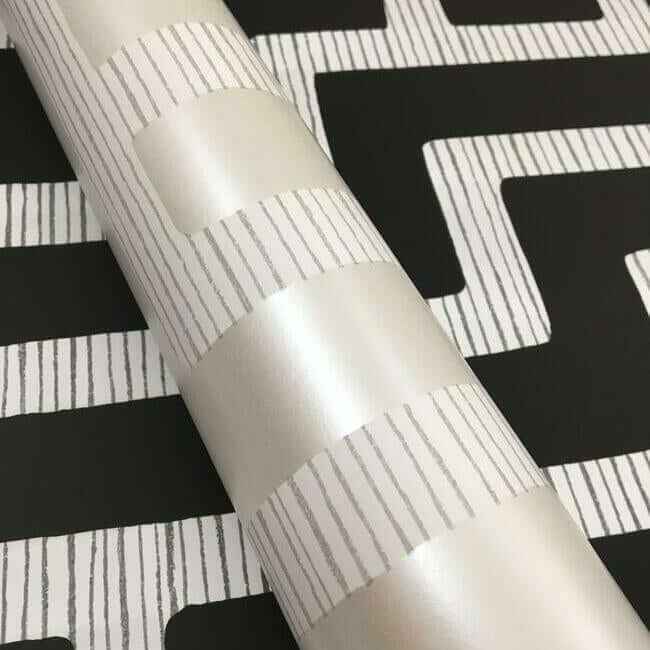 Graphic Polyomino Black & White Wallpaper - York Wallcoverings - BW3831 - York Wallcoverings Wallpaper