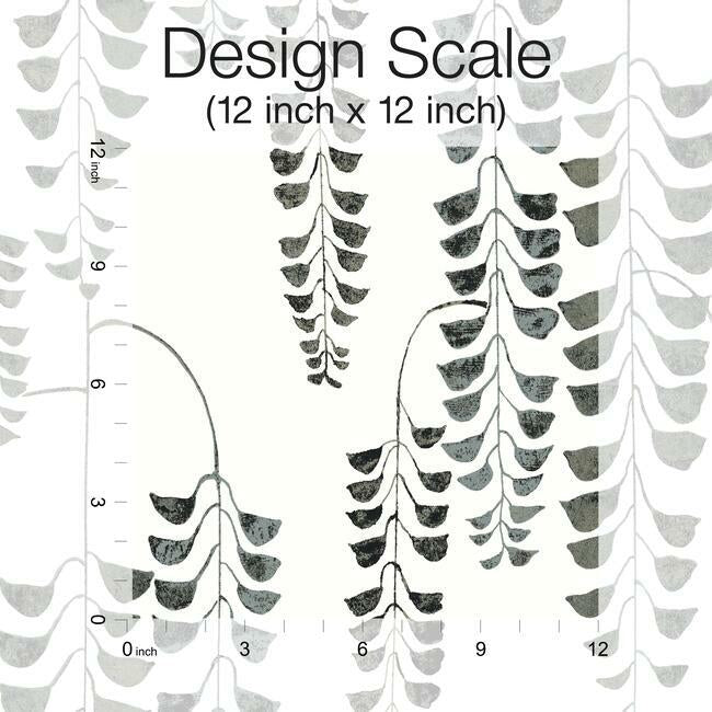 deco-wisteria-wallpaper-blackmetallic-york-wallcoverings-bw3943 - York Wallcoverings Wallpaper